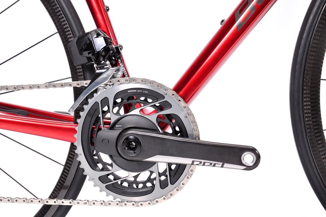 Das Top-Modell der Climbers Edition schaltet mit einer SRAM Red eTap AXS 2x12-Gruppe