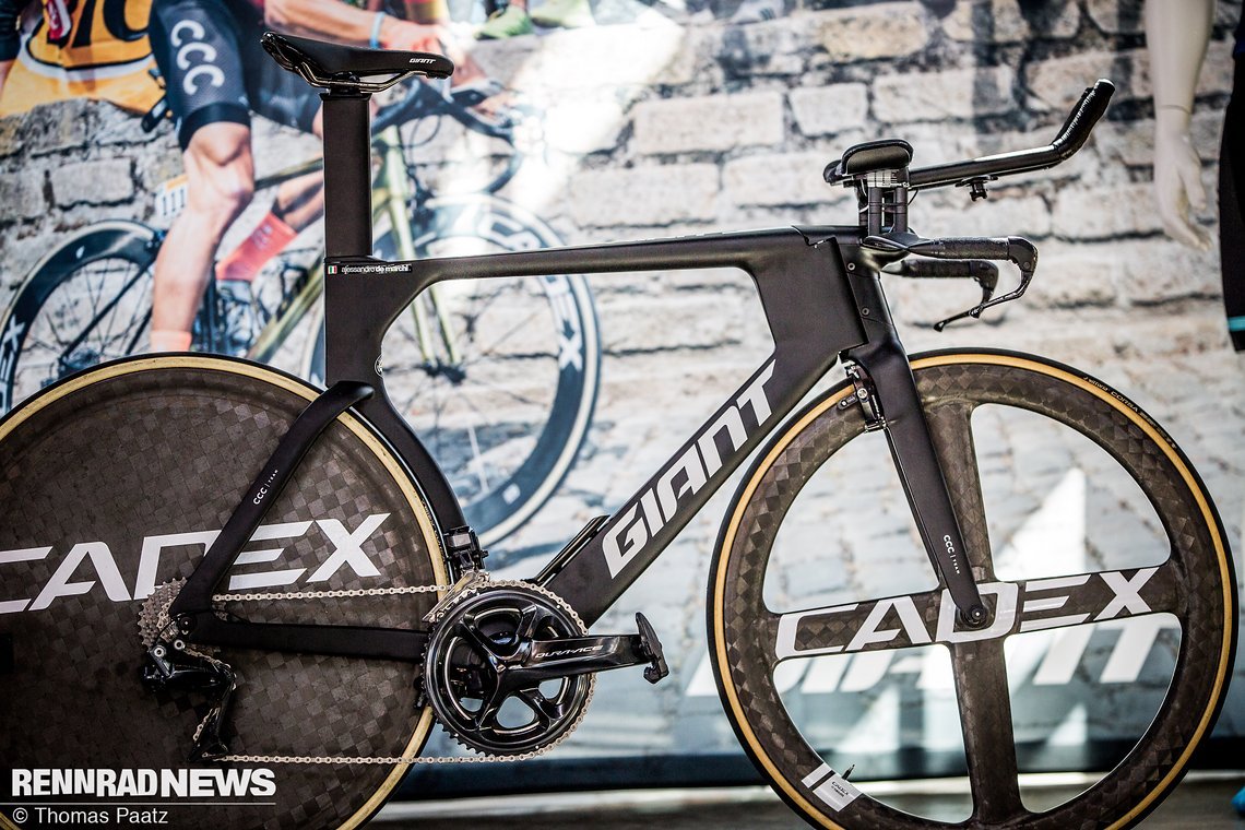 Cadex Komponenten am Team TT-Bike von Alessandro de Marchi