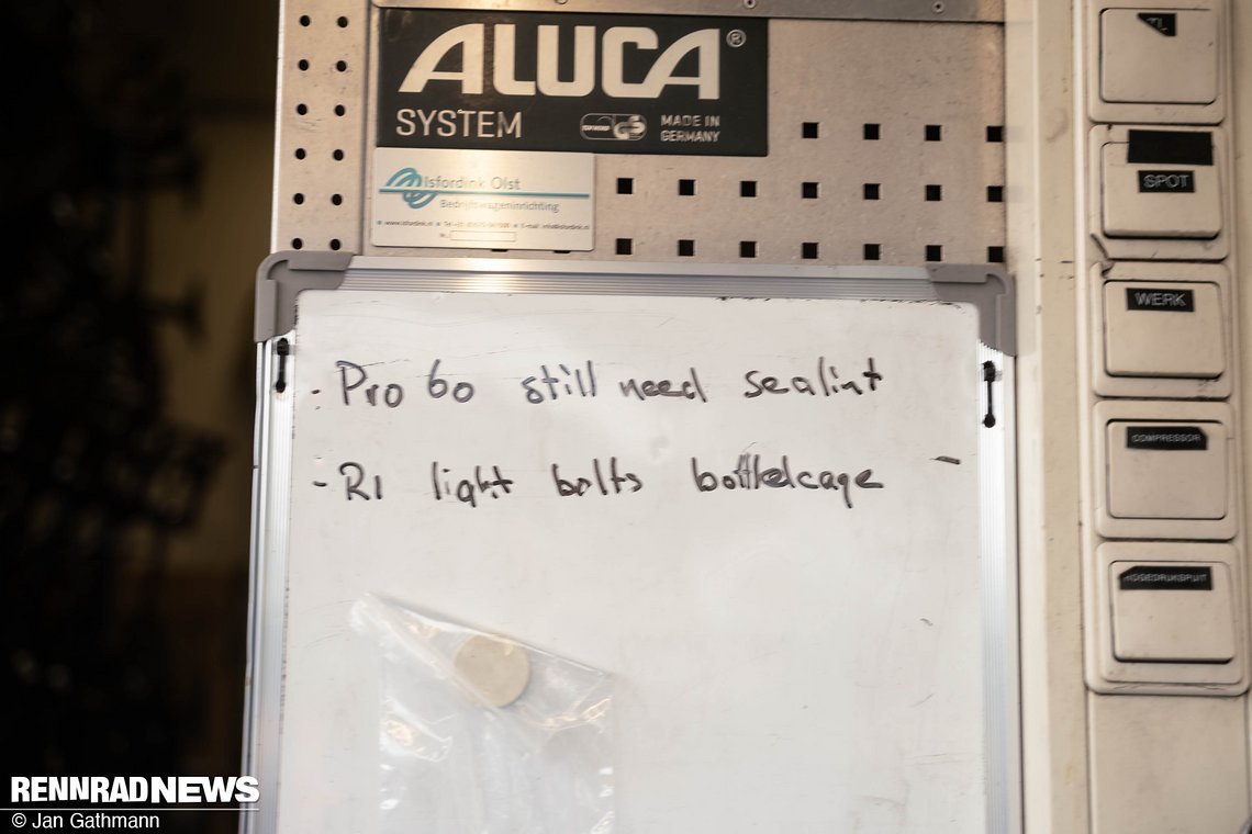 Aufgaben werden im Teamtruck notiert.