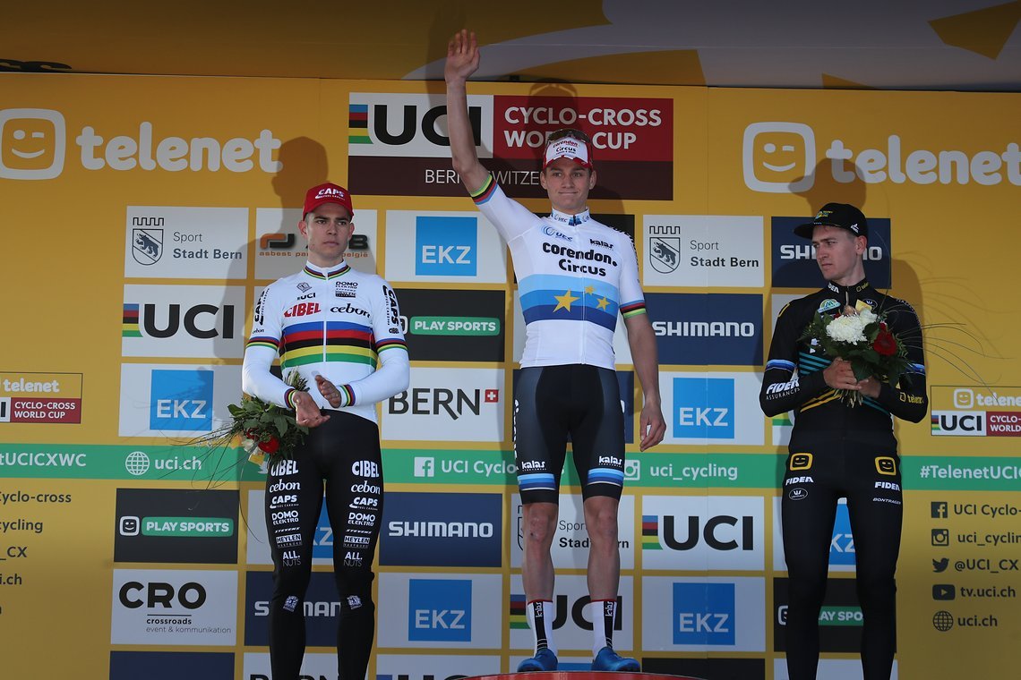 Podium der Männer Elite