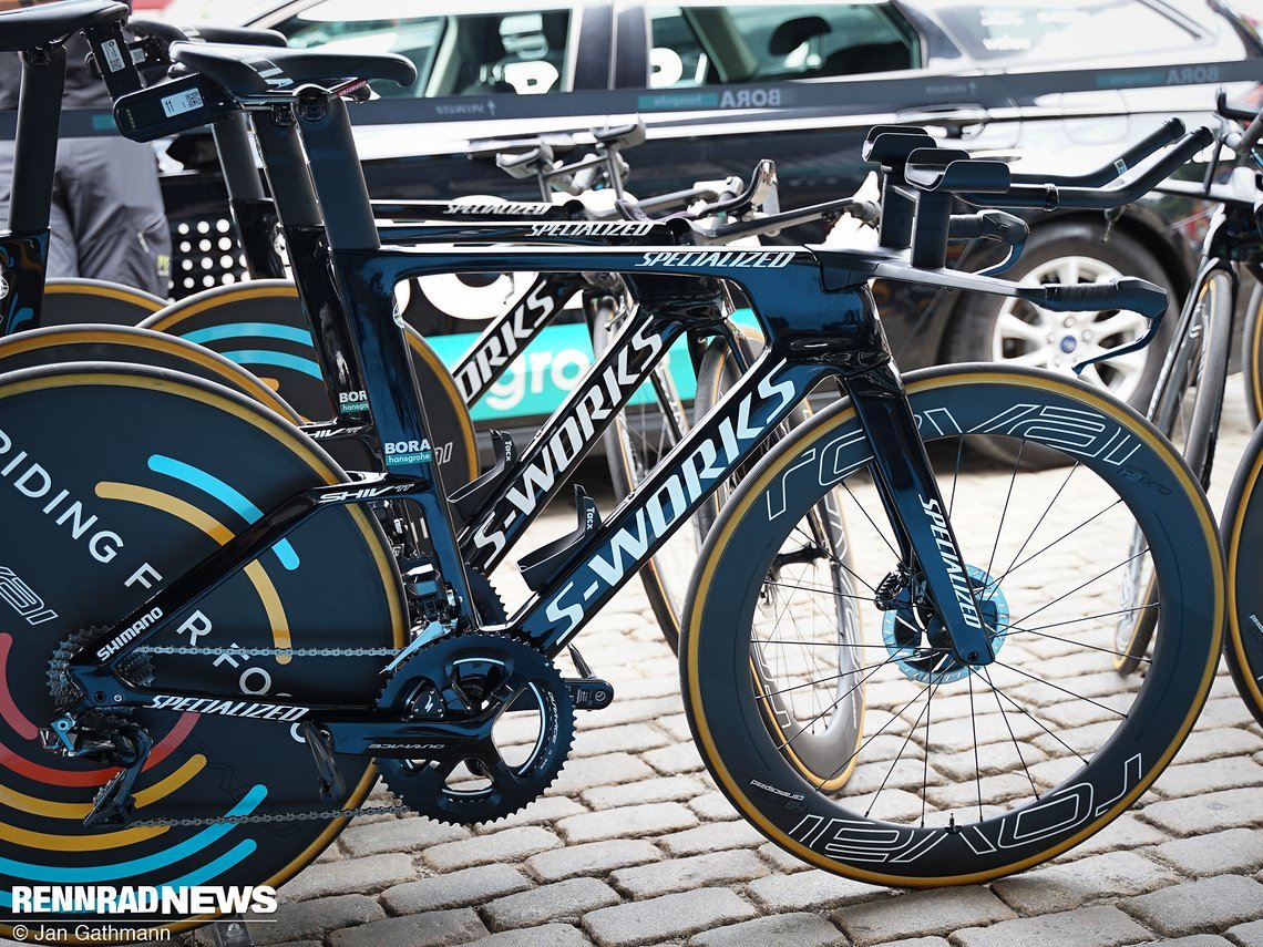 Specialized stellte bei der Tour de France 2019 das neue Shiv TT vor – hier das Bike von Peter Sagan