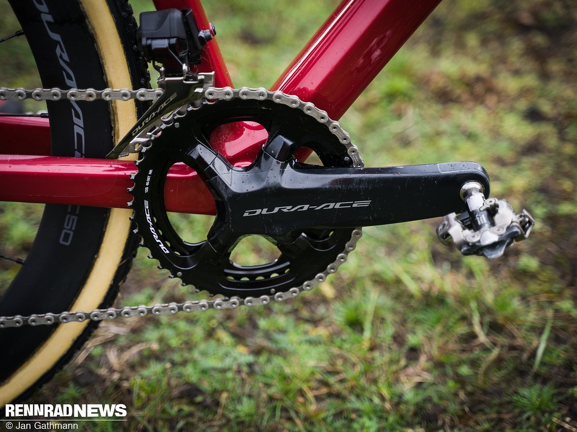 Van der Poel fährt an diesem Bike die klassische Profi-Übersetzung