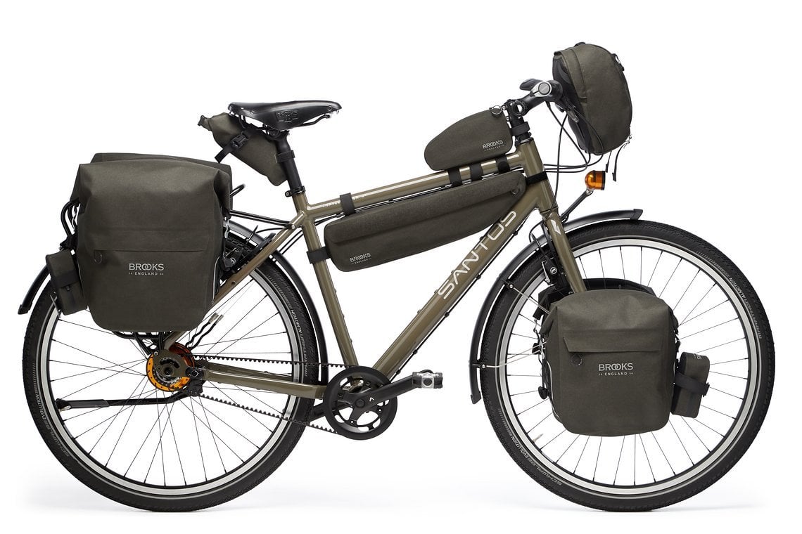 Und maximales Radreise Set-up in Kombination von Bikepacking- und Tourentaschen