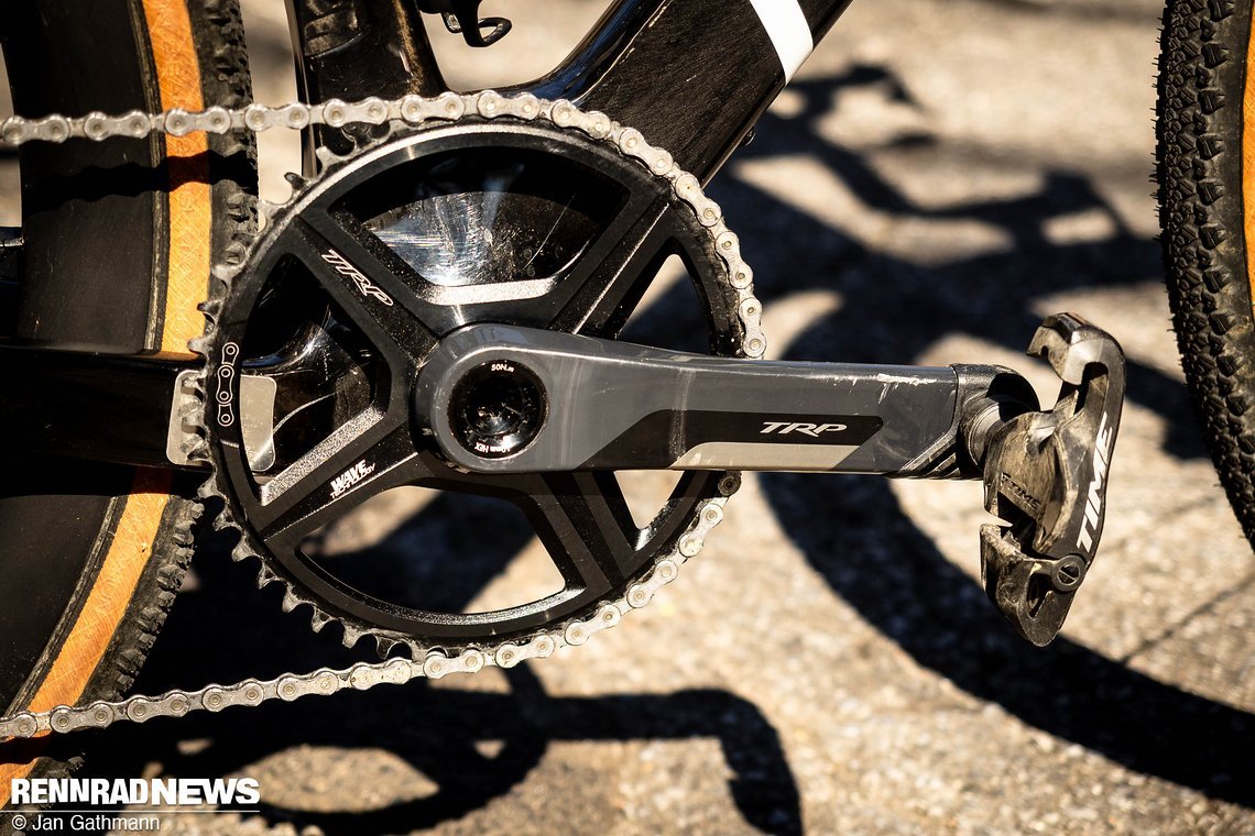 Die TRP Vistar Gravel Kurbel gibt es mit 44, 46 und 48 Zähnen.