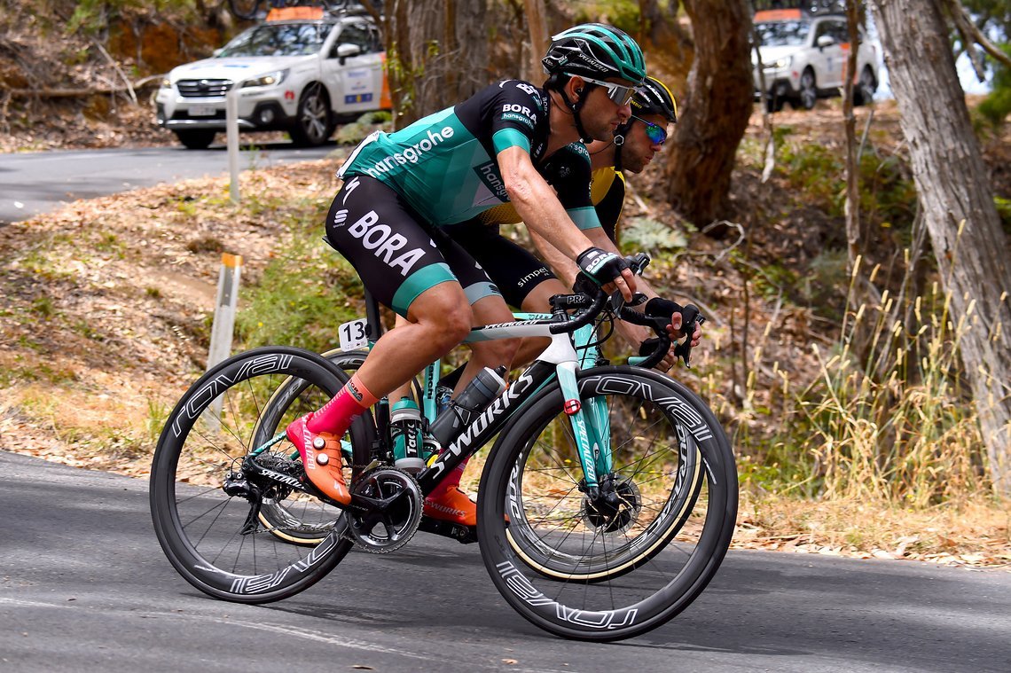 ...mit Schuhen im Tour Down Under Farbschema