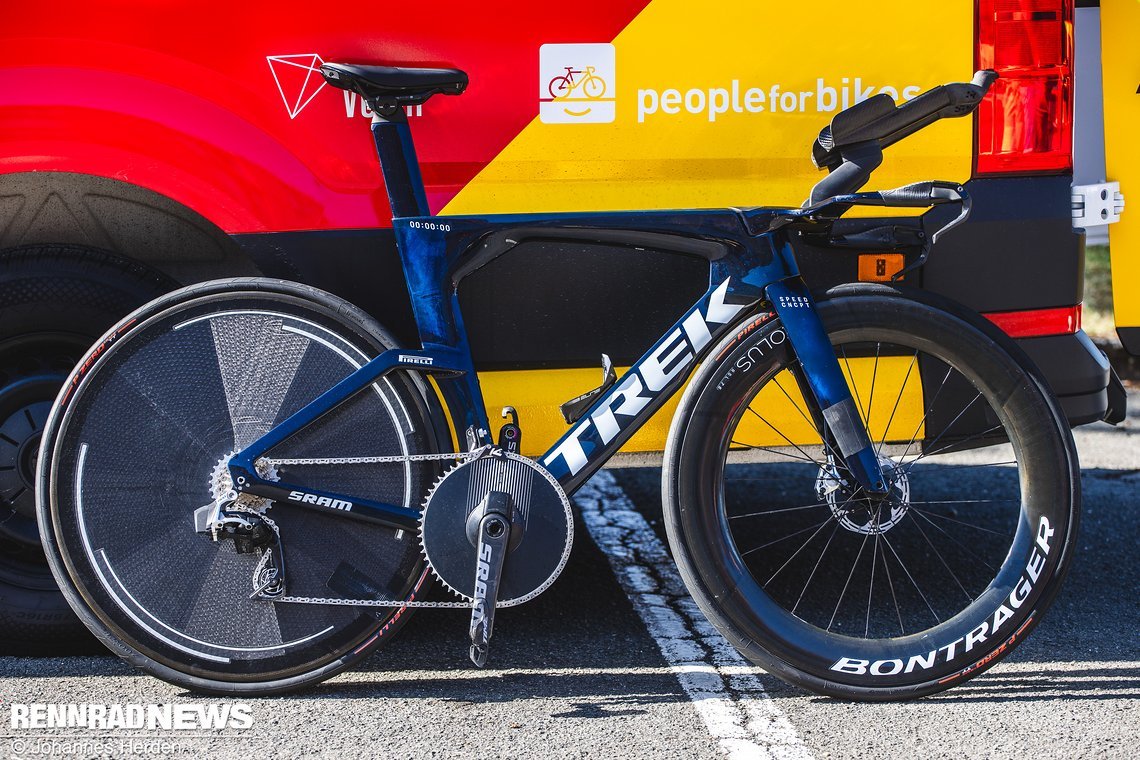 Auch das Trek Speed Concept TT Bike von Toms Skujins war bei Lidl Trek schon zu sehen.
