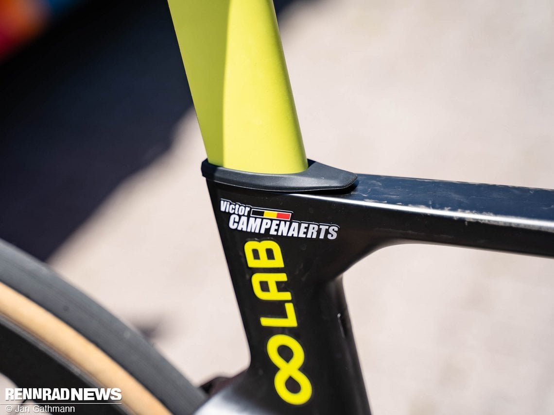 Campenaerts hat einige Details des Bikes optimiert.