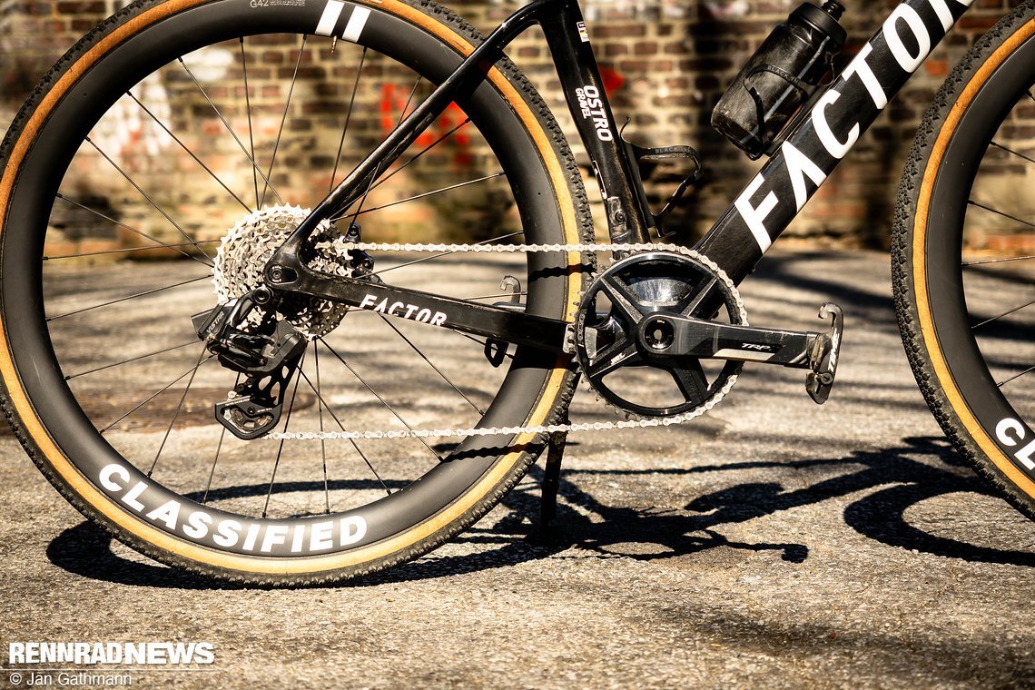 Mit einem 48er Kettenblatt und einer Kassette bis 40 Zähne waren wir auf dem Gravel Bike für alle Situationen gut gerüstet.