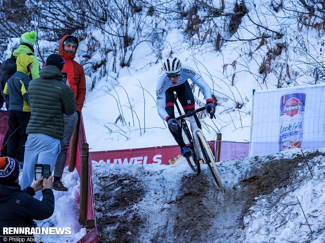 Spezielle Schneereifen fuhr nur Sweeck