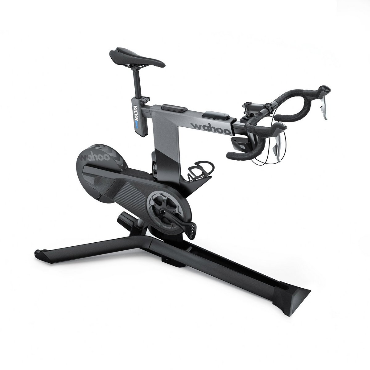 Das Wahoo Kickr Bike will Rennradfeeling mit den Vorteilen eines Indoor-Standtrainers verbinden und bietet außerdem Steigungssimulation Das Wahoo Kickr Bike will Rennradfeeling mit den Vorteilen eines Indoor-Standtrainers verbinden und bietet außerdem Steigungssimulation