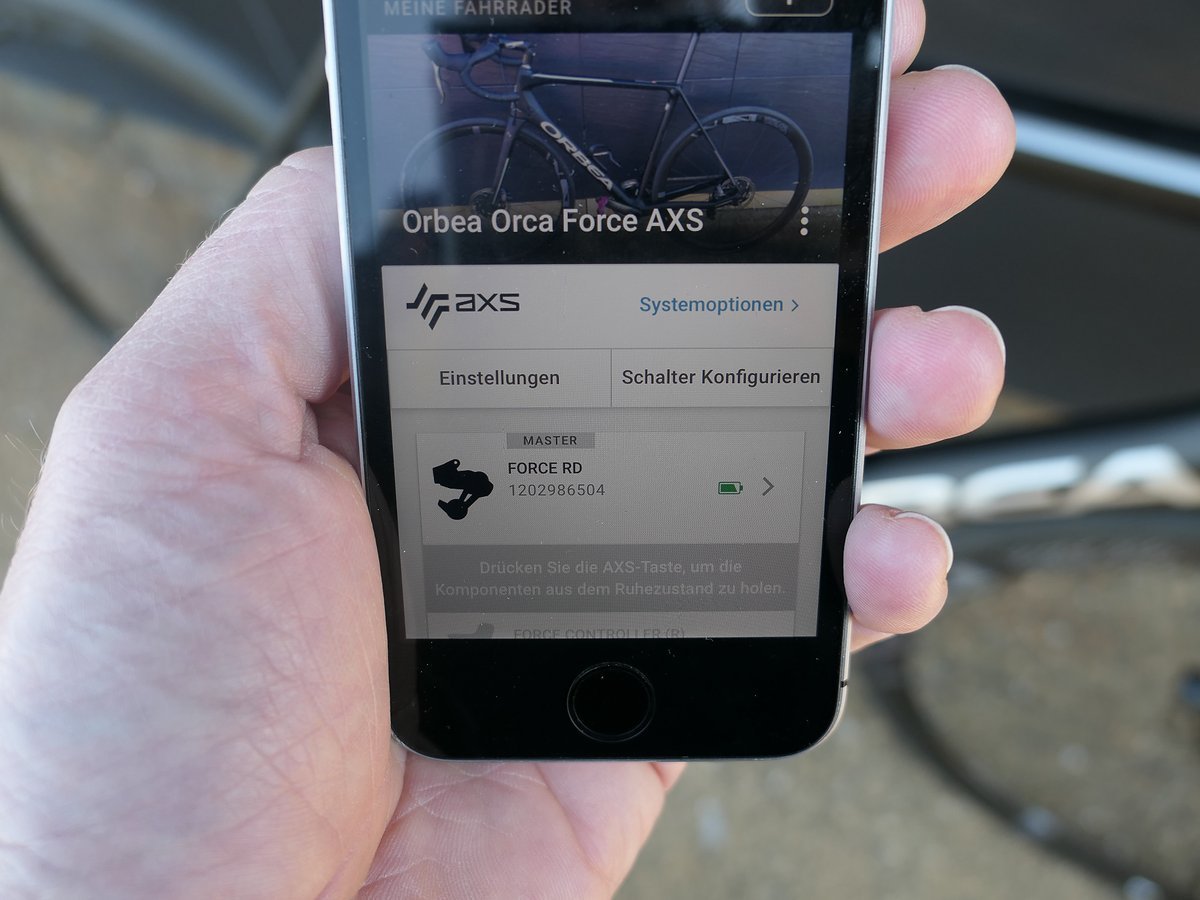 Mehrere Räder mit eigenen Konfigurationen lassen sich in der App speichern Mehrere Räder mit eigenen Konfigurationen lassen sich in der App speichern
