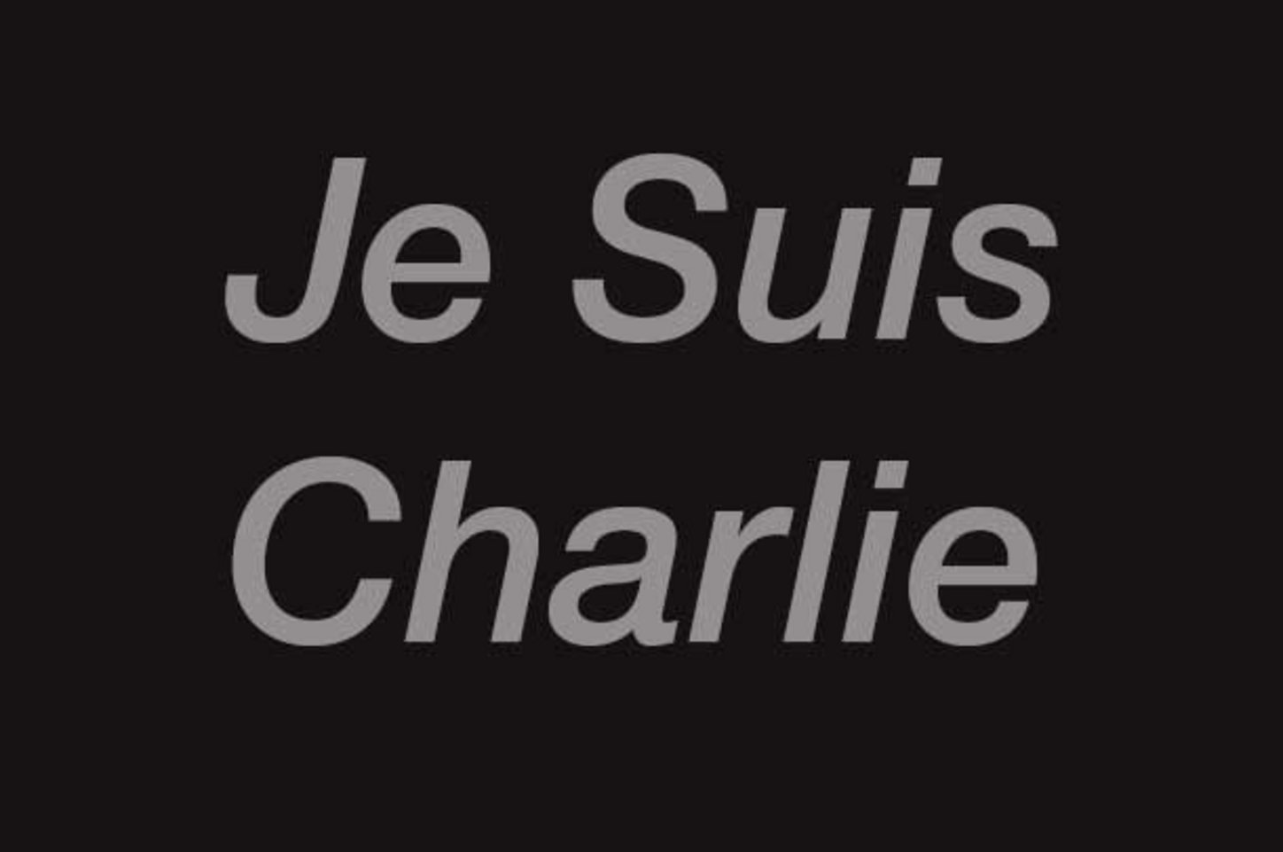 Je suis Charlie. Suis. Чарли и я. Je suis Nikon.