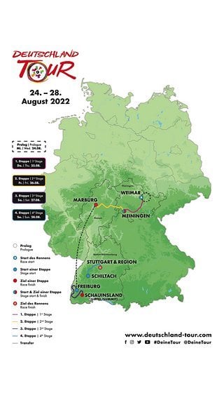 Deutschland Tour 2022 Strecke im Überblick