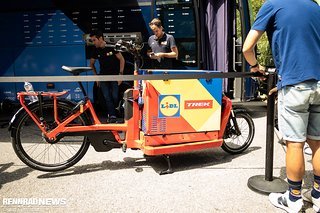 Ein Team Lastenrad haben wir bisher nur bei Lidl Trek gesehen.