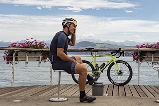 Fabian Cancellara wirkte während der gesamten Veranstaltung sehr entspannt und zugänglich