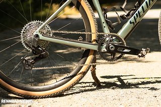 Die SRAM Rival XPLR AXS-Gruppe am Testrad bietet 1x13 perfekt angesteuerte Gänge.