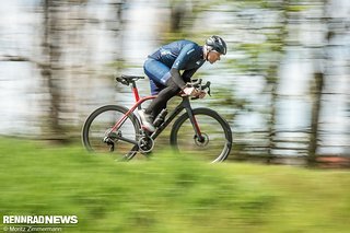 Auch mit der Wide-Übersetzung erreicht man über 50 km/h bei 90 U/min