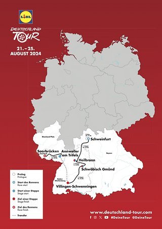 Die Deutschland Tour 2024 Strecke