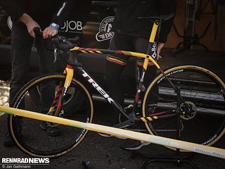 Das Trek Boone von Toon Aerts in den Farben des belgischen Meisters aus 2019