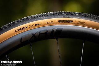 Auch die Cadex GX Reifen in 40 mm erwiesen sich als  gelungene Allrounder mit recht leichtem Lauf.