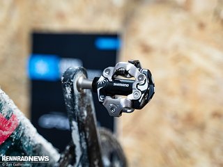 Das neue Shimano GRX-Pedal war ebenfalls - offensichtlich nachträglich – montiert.