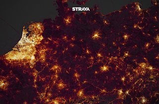 Strava Heat Map: Radfahrten in Deutschland