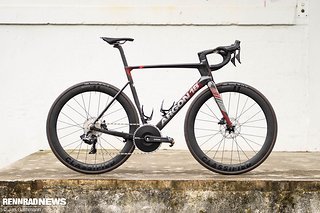 Das Argon18 Sum Pro Testrad mit TRP Vistar Powershift und virtuellem 52-36-Kettenblatt.