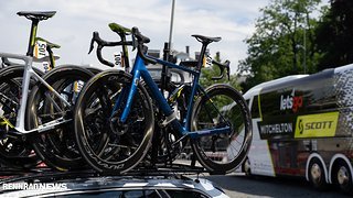 Auch neue Scott-Bikes waren zu sehen. Morgen mehr