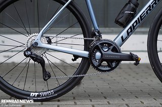 Der Shimano Ultegra Di2 Antrieb hält leichte Berggänge bereit.