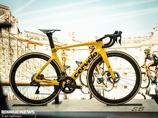 Gegenüber bei Cervélo stand das S5 von Jonas Vingegaard.