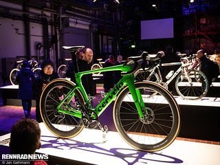 Das Cervélo S5 von Wout van Aert rundet den Reigen der historischen Rennräder ab