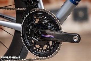 SRAM Force am Ausstellungs-Bike, das 13.000 Euro kostet.