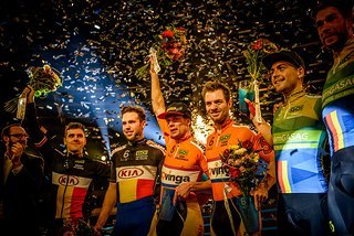 Das Siegerpodium der Six Day Berlin