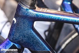 Diese Eissplitter-Lackierung bei Wilier vom Team Groupama FDJ hat uns besonders gut gefallen.