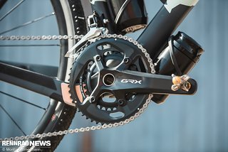 Unser Canyon Grizl CF SL 8 kommt mit Shimano GRX RX800 2-fach-Gruppe