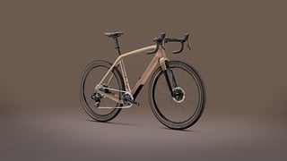 Der erdige Farbton Matte Dope Taupe passt gut zum Gravel Bike Checkpoint.