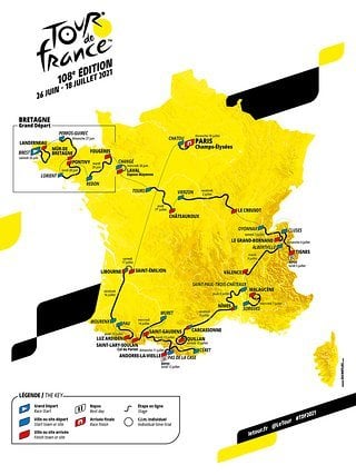 Tour de France Strecke 2021: 3.383 km und die Pyrenäen mit anschließendem Zeitfahren zur Krönung