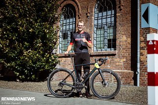 Der German Gravel Master 2023: Sebastian Niehues fährt, ganz standesgemäß, ein Rose Backroad Limited.