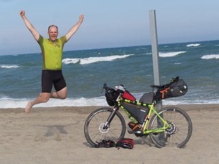 Am Mittelmeer, am Strand von Le Brasilia, am Ziel