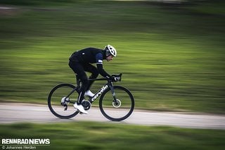 Tempomachen lief auch ohne Aero-Laufräder gefühlt so gut wie mit den anderen Bikes