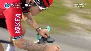 Der Lenker am Bianchi Oltre RC von Hugo Hofstetter brach direkt hinter dem Montagepunkt der Schalt-Brems-Einheit