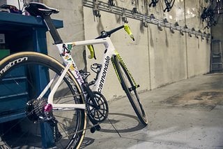 Die Cannondale Teambikes wurden im Rapha Palace Design umgestaltet