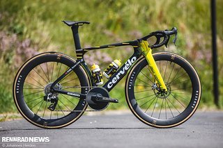 Das neue Cervélo S5 von Jonas Vingegaard. Das neue Cervélo S5 von Jonas Vingegaard.