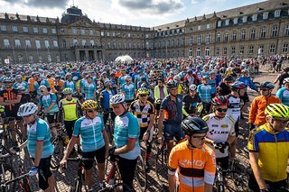 Start des Jedermannrennens zur Deutschlandtour 2018 in Stuttgart