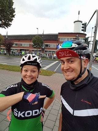 Maren Schink und Teamkollege Jan Pfeifer