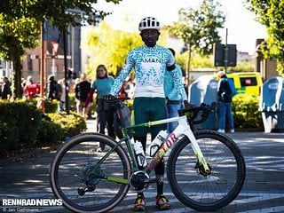 Samuel Niyonkuru startete für Ruanda – hier aber im Team Amani Dress.