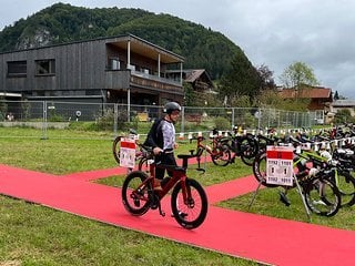 Radfahren ist geschafft, jetzt steht nur noch der Halbmarathon auf dem Programm.