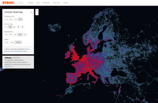 Strava Heatmap Screenshot