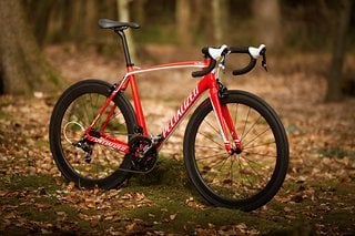 So sah das Specialized Tarmac von Abfahrt 2015 aus.