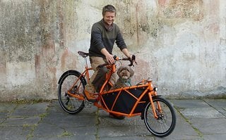 Die Fahrräder – eins davon dieses Cargobike – baute Daniel selber